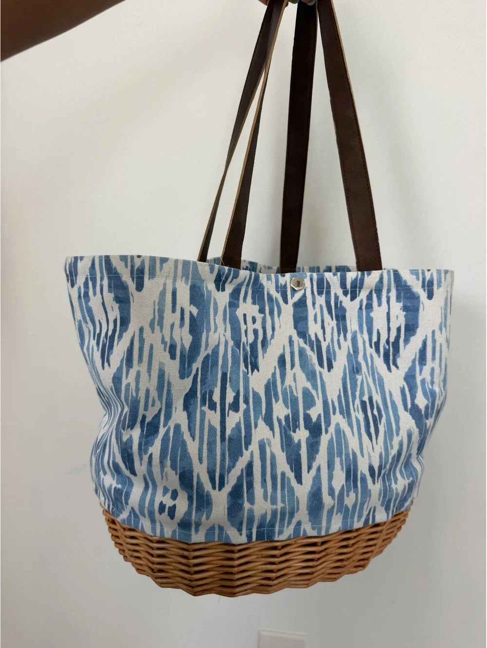 Picnic time Moroccan Wicker Basket women's handbag beach bag